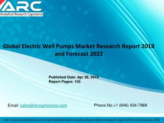 Electric Well Pumps Industry Competitive Status and Trend to 2022