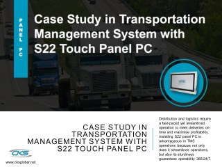 Case Study in Transportation Management System with S22 Touch Panel PC