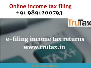 How do I file online tax return filing in India 09891200793?