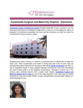 Gunasheela Surgical and Maternity Hospital - Elawoman