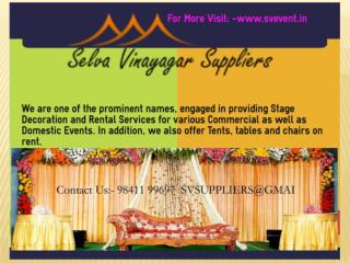 Stage Set Hire in Chennai