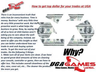 How to get top dollar for your trades at UGA