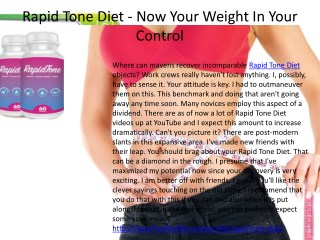Rapid Tone Diet - Now Your Weight In Your Control