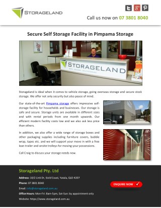 Secure Self Storage Facility in Pimpama Storage