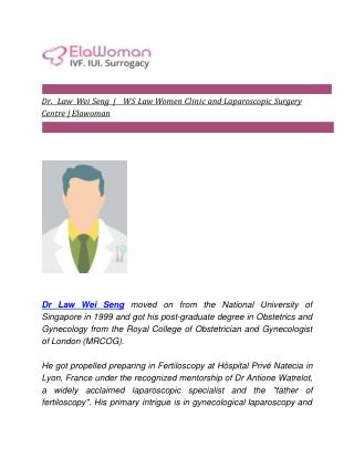 Dr. Law Wei Seng | WS Law Women Clinic and Laparoscopic Surgery Centre | Elawoman