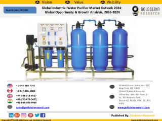 Global Industrial Water Purifier Market Outlook 2024: Global Opportunity & Growth Analysis, 2016-2024