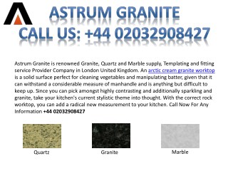 Get Arctic Cream Granite Worktop in London UK