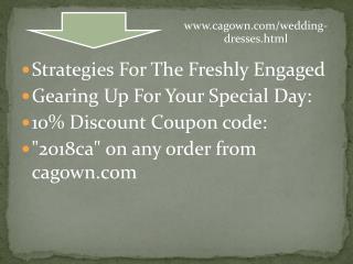 10% Discount Coupon code: "2018ca" on any order from cagown.com