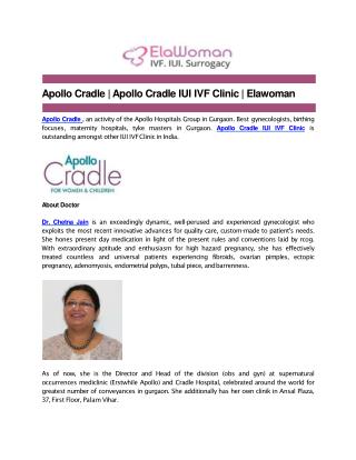 Apollo Cradle | Apollo Cradle IUI IVF Clinic | Elawoman