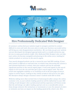Hire Dedicated Web Designer