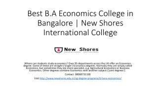 Best B.A Economics College in Bangalore