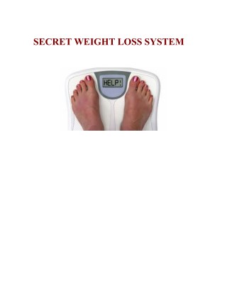 Secret Weightloss System
