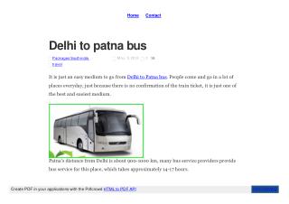 bus service delhi to patna