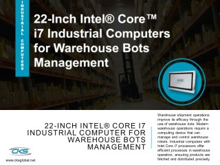 22-Inch IntelÂ® Core i7 Industrial Computer for Warehouse Bots Management