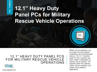12.1â€ Heavy Duty Panel PCs for Military Rescue Vehicle Operations