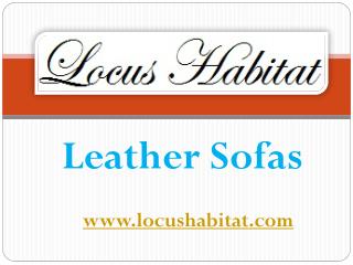 Leather Sofas - www.locushabitat.com