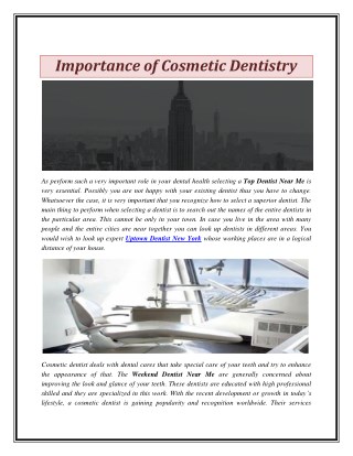 Importance of Cosmetic Dentistry