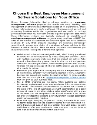 Choose the Best Employee Management Software Solutions for Your Office