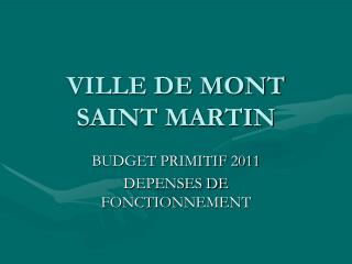 VILLE DE MONT SAINT MARTIN