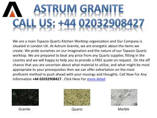 Best Topazio Quartz Kitchen Worktop in London UK