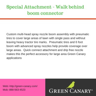 Special Attachment - Walk behind boom connector