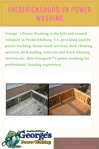 Fredericksburg VA power washing