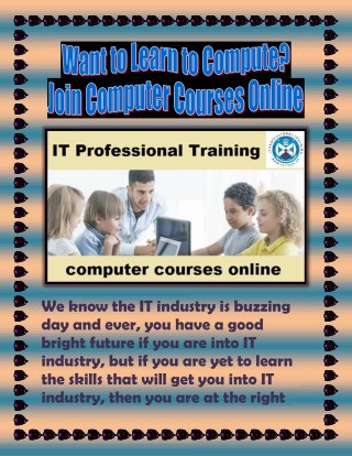 Want to Learn to Compute? Join Computer Courses Online