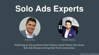 Solo Ads Expert Interview: Domen Deu