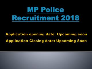 MP Police Recruitment 2018