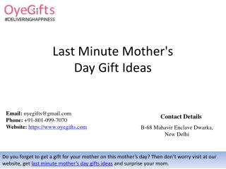 Last Minute Mother's Day Gift Ideas
