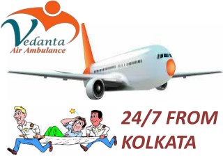 High Tech Air Ambulance service from Kolkata to Delhi by Vedanta