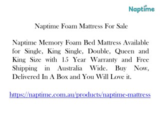 Naptime Foam Mattress For Sale