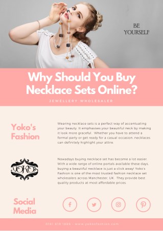 Why should you buy necklace sets online?