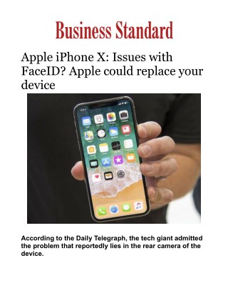 Apple iPhone X: Issues with FaceID? Apple could replace your deviceÂ 