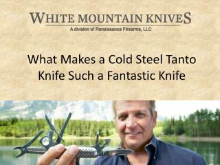 What Makes a Cold Steel Tanto Knife Such a Fantastic Knife