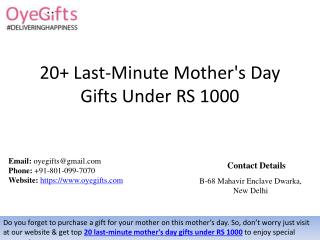20 Last-Minute Mother's Day Gifts Under RS 1000
