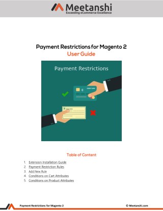 Magento 2 Payment Restrictions