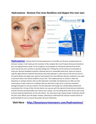 Hydroxatone - Reduce Pufflines and sagginess From Face