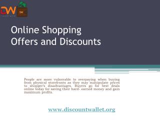 Online Shopping Offers and Discounts | Discount Wallet