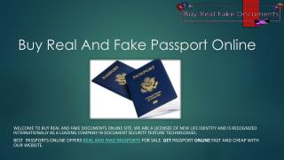 Buy Real And Fake Passport Online