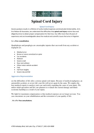 Spinal Cord Injury