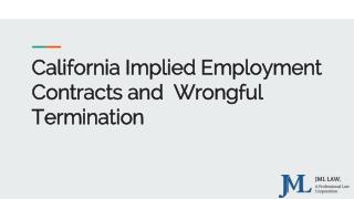 California Implied Employment Contracts and Wrongful Termination