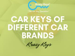 Details About Car Keys of Different Car Brands