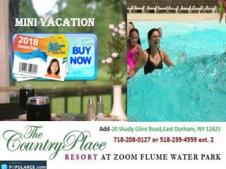 Look for Mini Vacation at discounted rates at the country place resort