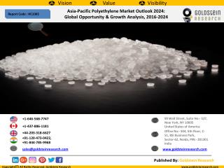 Asia-Pacific Polyethylene Market Outlook 2024: Global Opportunity & Growth Analysis, 2016-2024
