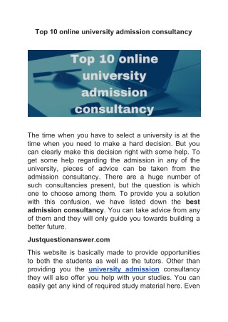 Continue reading Top 10 online university admission consultancy