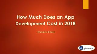 How Much Does an App Development Cost in 2018