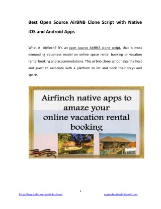 Best Open Sourcec AirBNB Clone Script with Native iOS and Android Apps