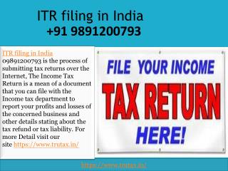 Who is required to online tax return filing in India 09891200793?