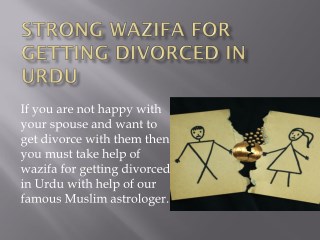 Strong wazifa for getting divorced in urdu